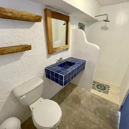 Mio Tulum Hotel Boutique Exterior photo Bathroom in a hotel in Tulum, Mexico